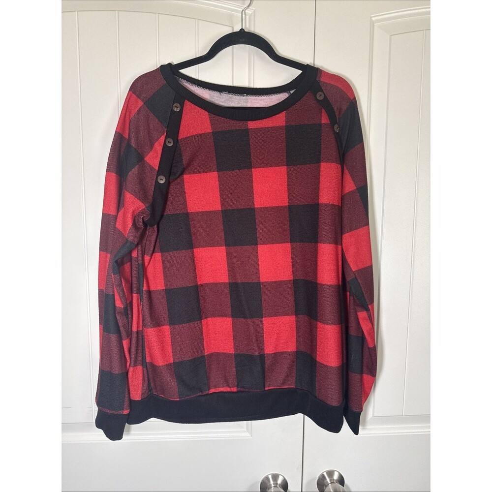 Checkered LS Top L/XL